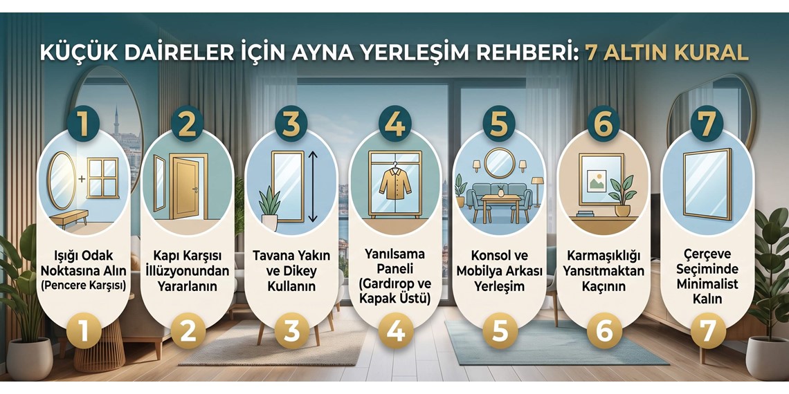 Küçük Daireler İçin Ayna Yerleşim Rehberi: 7 Altın Kural