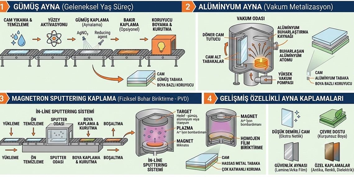 Ayna Üretiminde Kullanılan Kaplama Teknolojileri