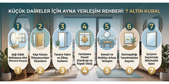 Küçük Daireler İçin Ayna Yerleşim Rehberi: 7 Altın Kural, Küçük Daireler İçin Ayna Yerleşim Rehberi: 7 Altın Kural